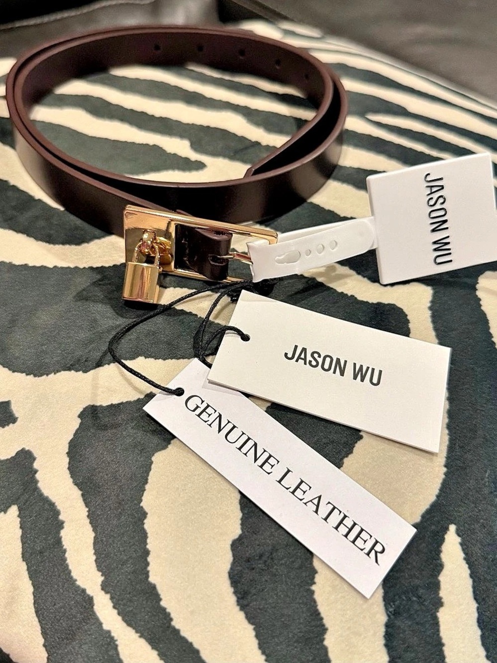 Jason Wu leather belt in Dark Brown Size Medium NWT